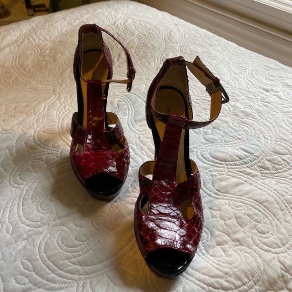 Alexandre Birman python red platform heels - Picture 2 of 6